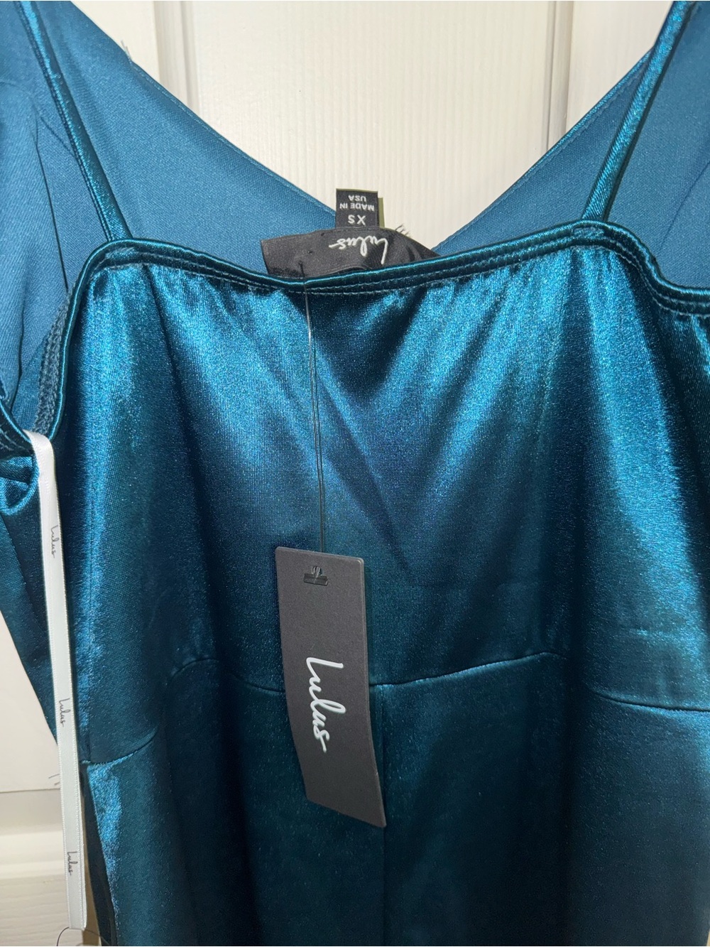Lulus Forever Your Girl Teal Satin Bodycon Dress - Picture 7 of 10